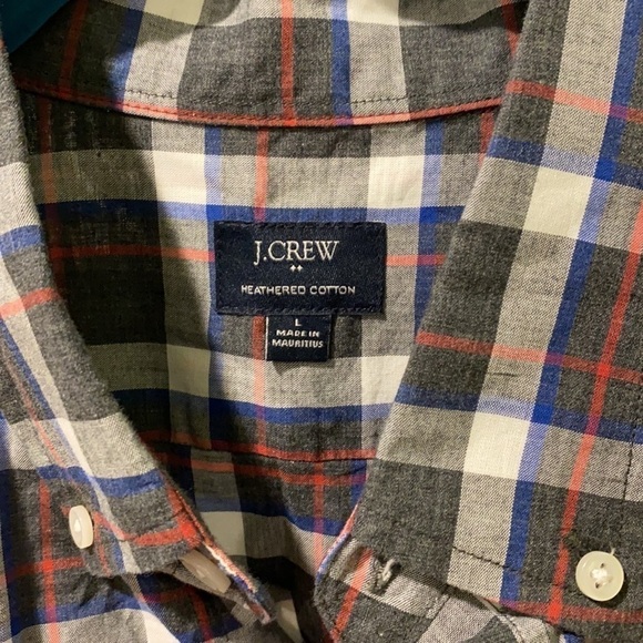 J Crew Heathered Cotton Plaid Button Down Shirt New - Picture 5 of 12